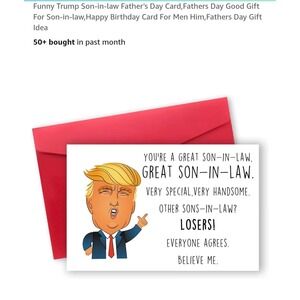 Funny Trump Son-in-law Father's Day Card Birthday Gift For Men Him‎ Idea